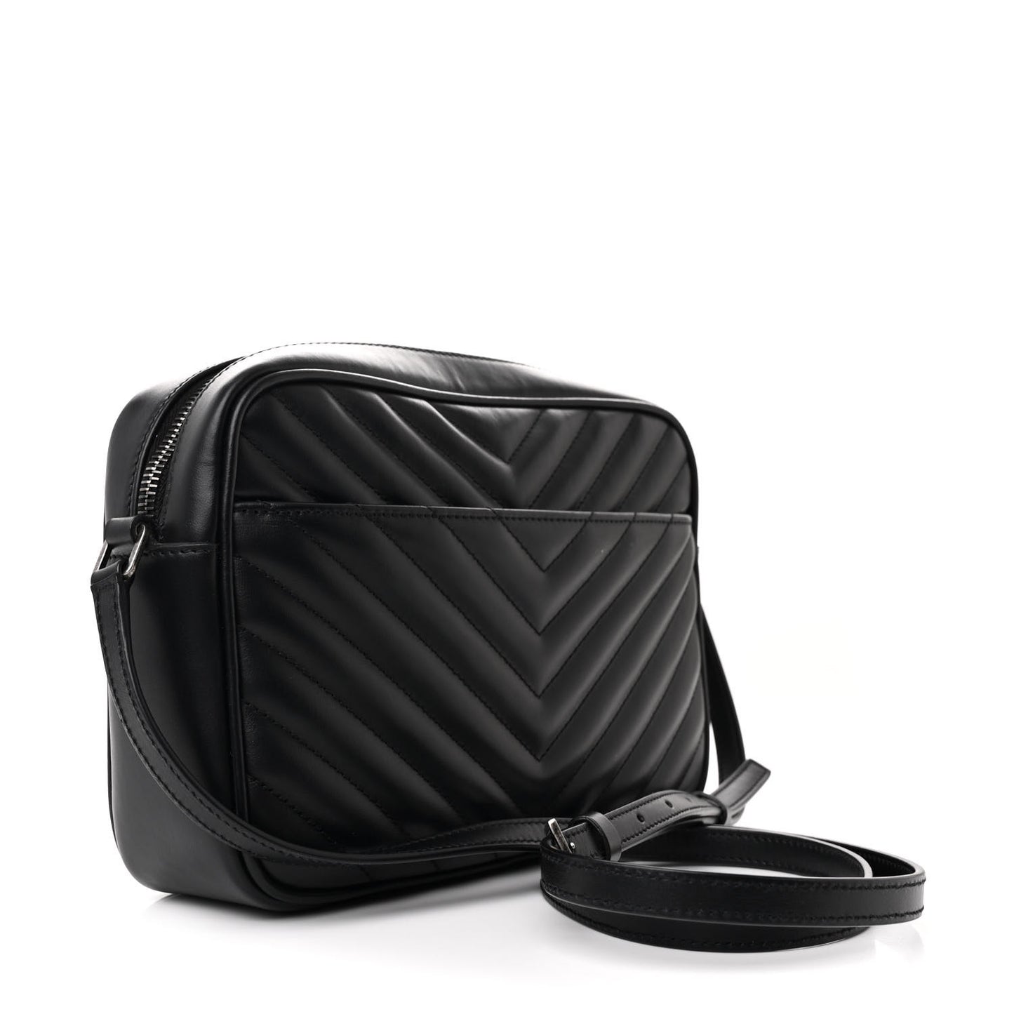Calfskin Matelasse Monogram Lou Camera Bag Black