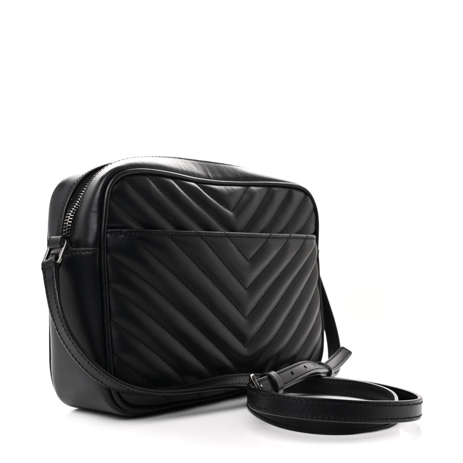 Saint Laurent Calfskin Matelasse Monogram Lou Camera Bag Black 3 of 10