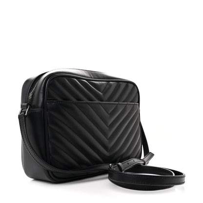 Saint Laurent Calfskin Matelasse Monogram Lou Camera Bag Black 3 of 10