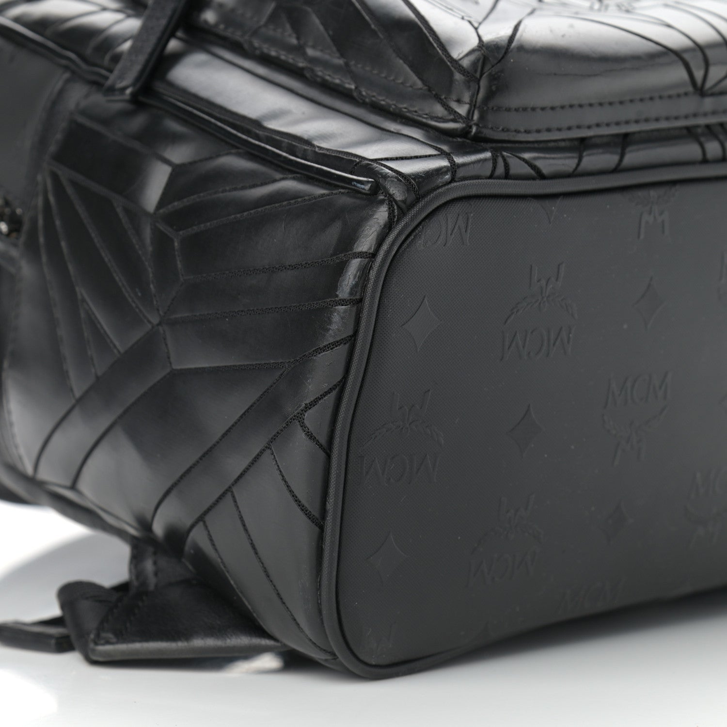 MCM Calfskin Small Bionic Backpack Black 9 of 10