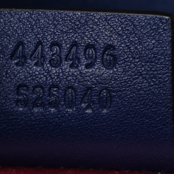 Velvet Matelasse Medium GG Marmont Shoulder Bag Cobalt Blue