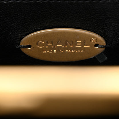 Chanel Velvet Enamel CC Kiss Lock Clutch Black 6 of 11