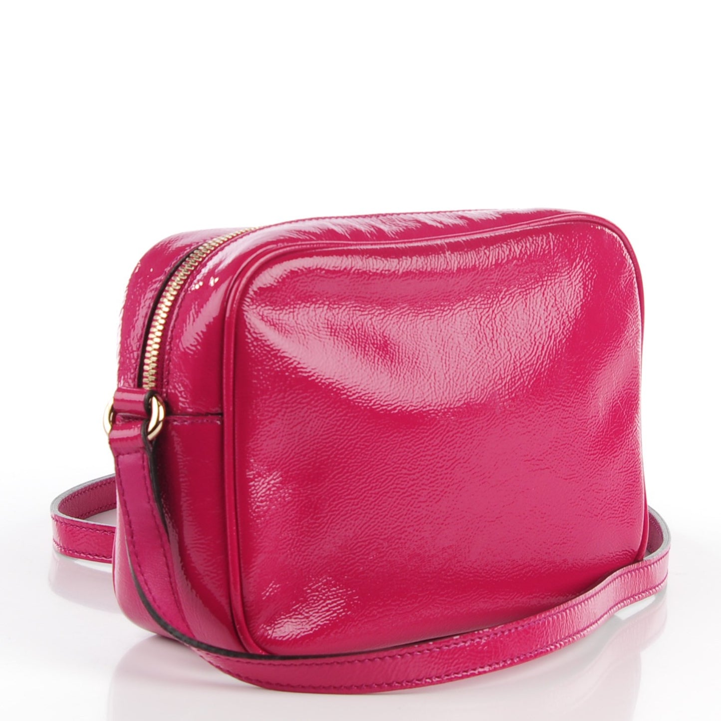 Soft Patent Small Soho Disco Bag Bright Bougainvillea