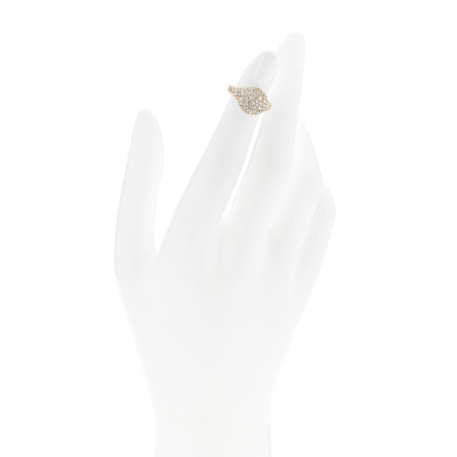 David Yurman 18K Yellow Gold Diamond Petite Pave Chevron Pinky Ring 42 2.25 2 of 6