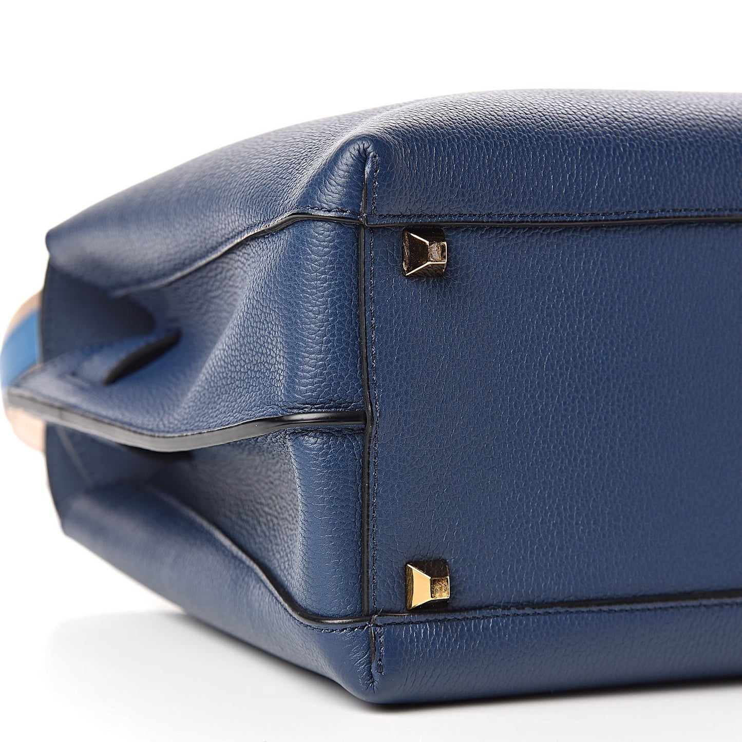 Grained Calfskin Medium Milla Tote Navy
