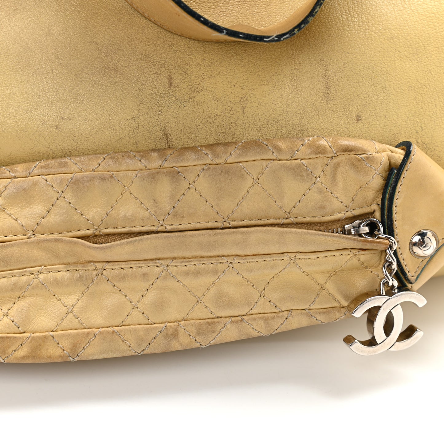 Lambskin Edgy Tote Beige