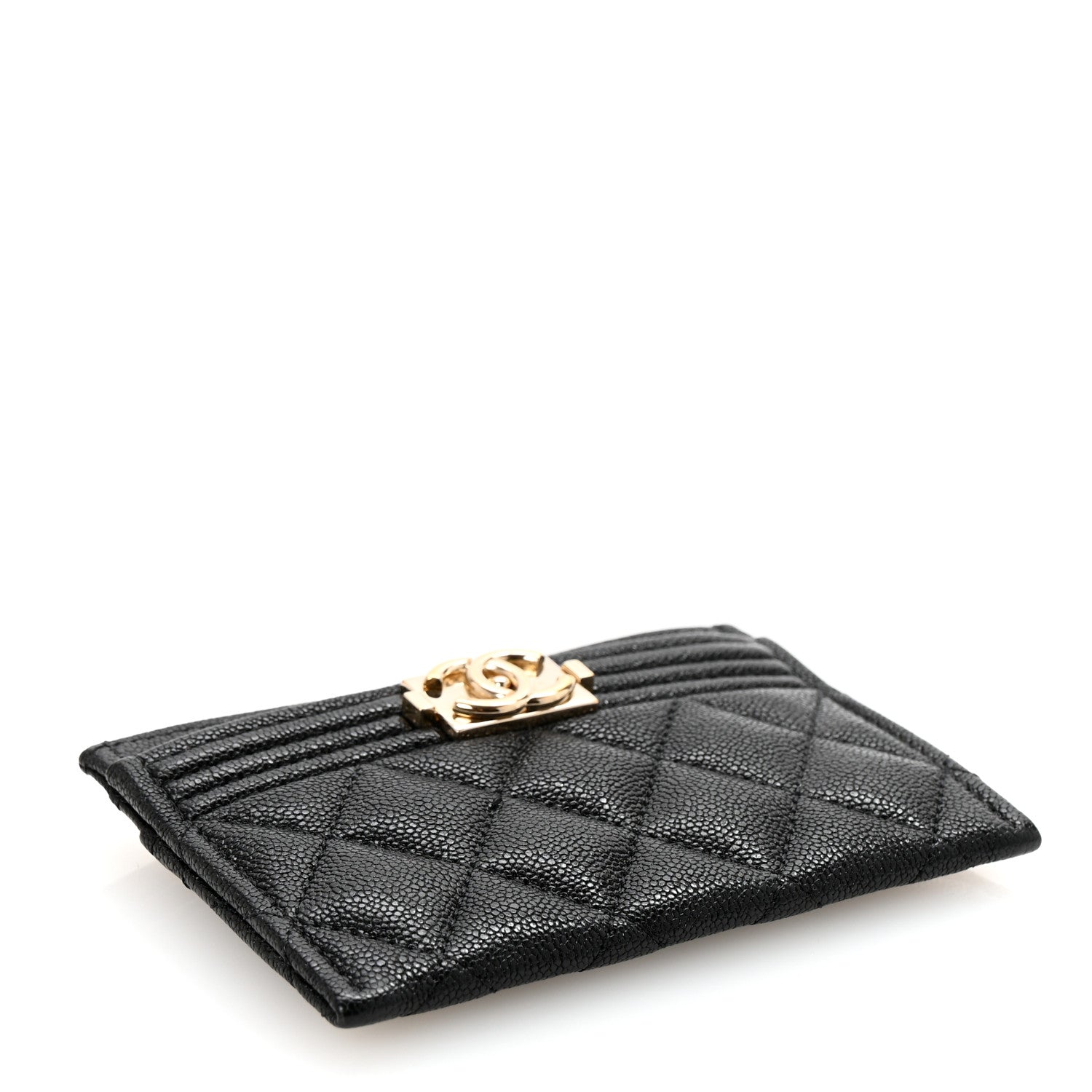 Chanel Caviar Quilted Boy Card Holder Black 4 of 9