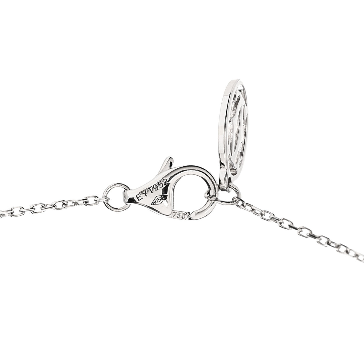 18K White Gold Diamond .57ct Solitaire 1895 Pendant Necklace