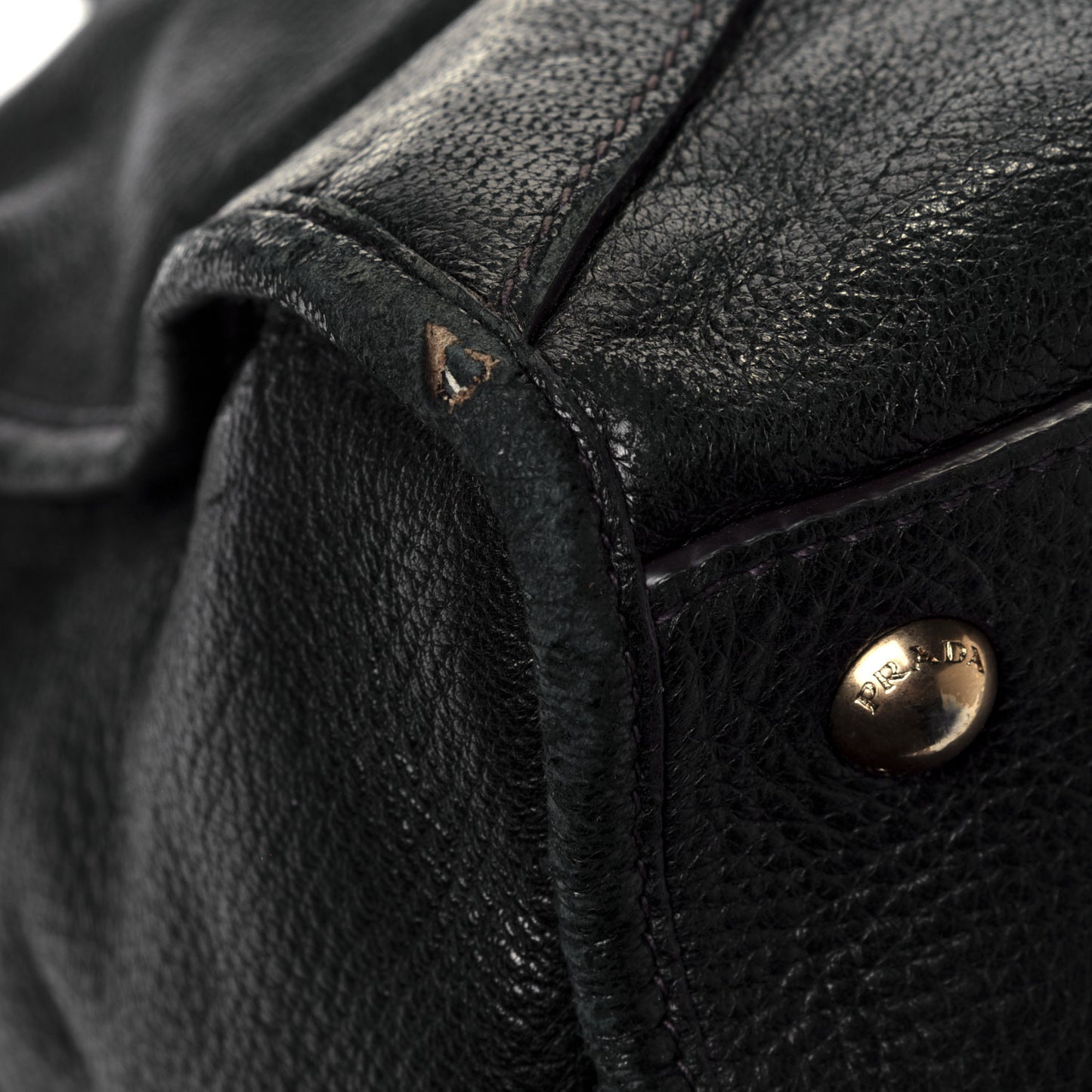 Cervo Deerskin Shopping Satchel Black