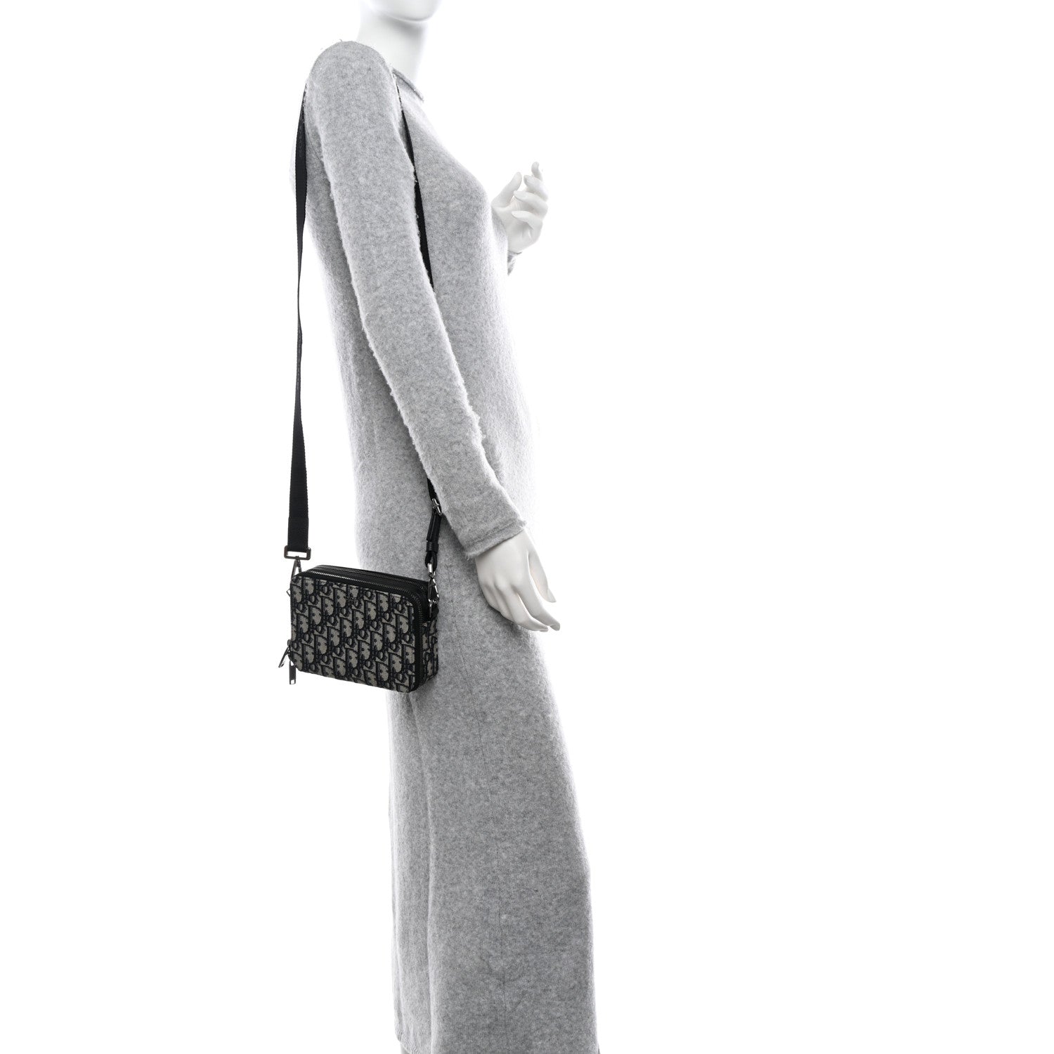 Christian Dior Oblique Pouch Navy Blue 2 of 12