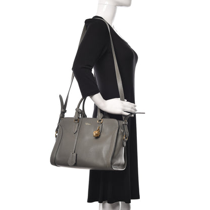 Alexander McQueen Pebbled Calfskin Small Skull Padlock Zip Around Tote Dark Grey 2 of 11