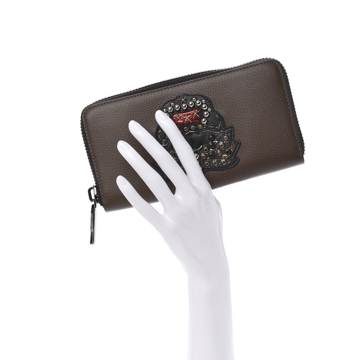 Calfskin Ecusson Panettone Zip Around Wallet Cafe