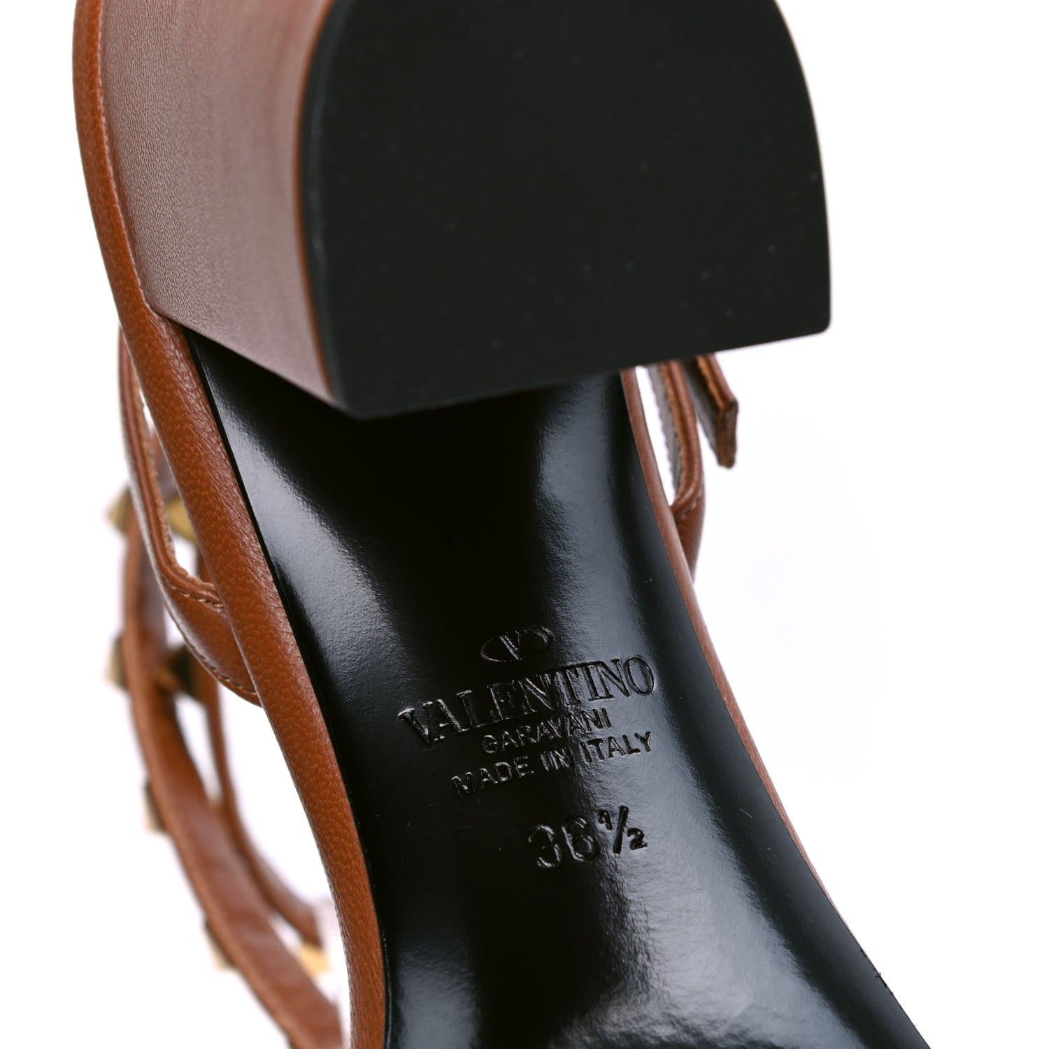 Valentino Garavani Nappa Rockstud Flair Ankle Wrap 80mm Sandals 36.5 Selleria 5 of 5
