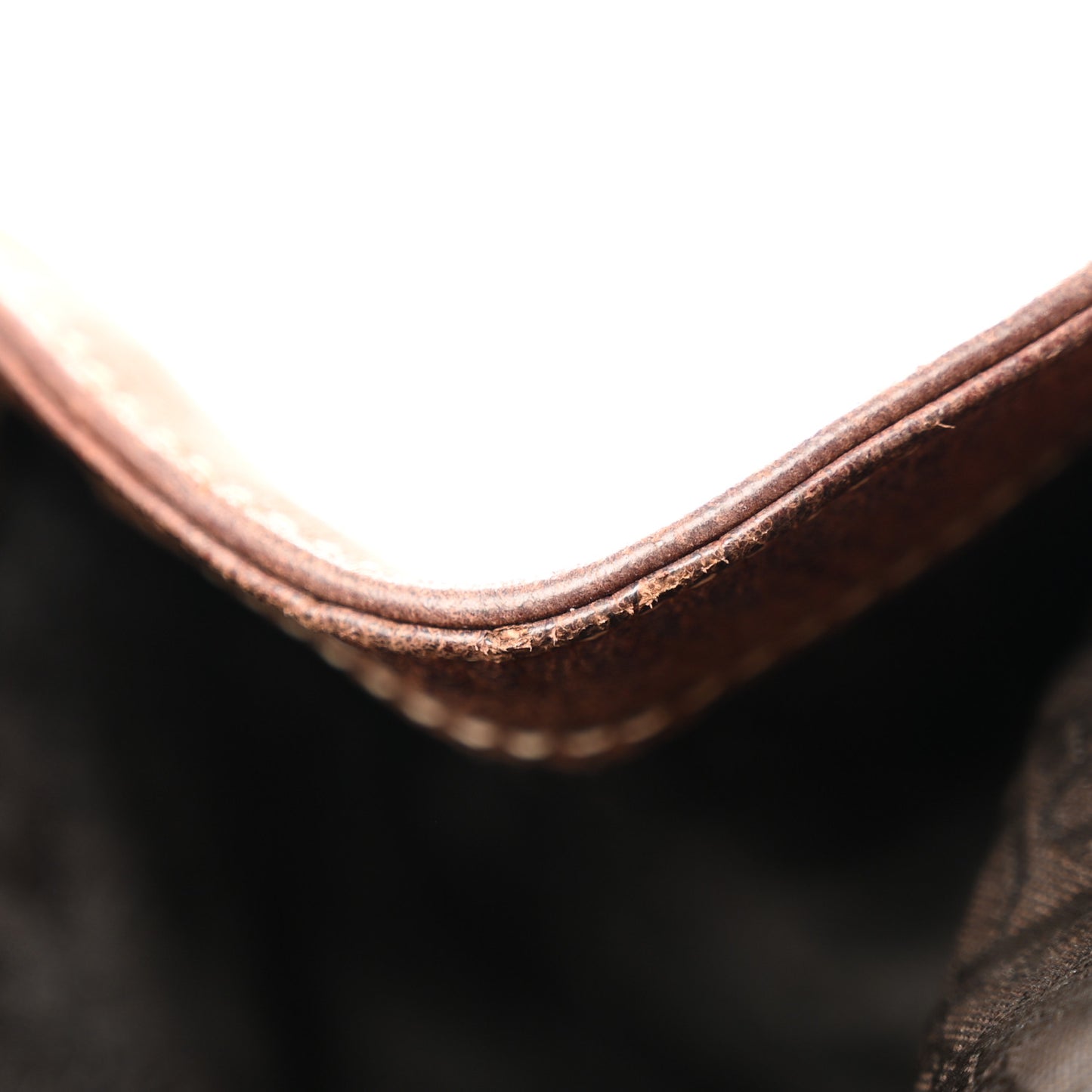 Canvas Calfskin Saddle Bowler Natural Brown