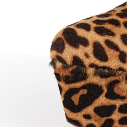 Christian Louboutin Calf Hair Leopard Print Fierce 160 Ankle Boots 39 Brown 2 of 11