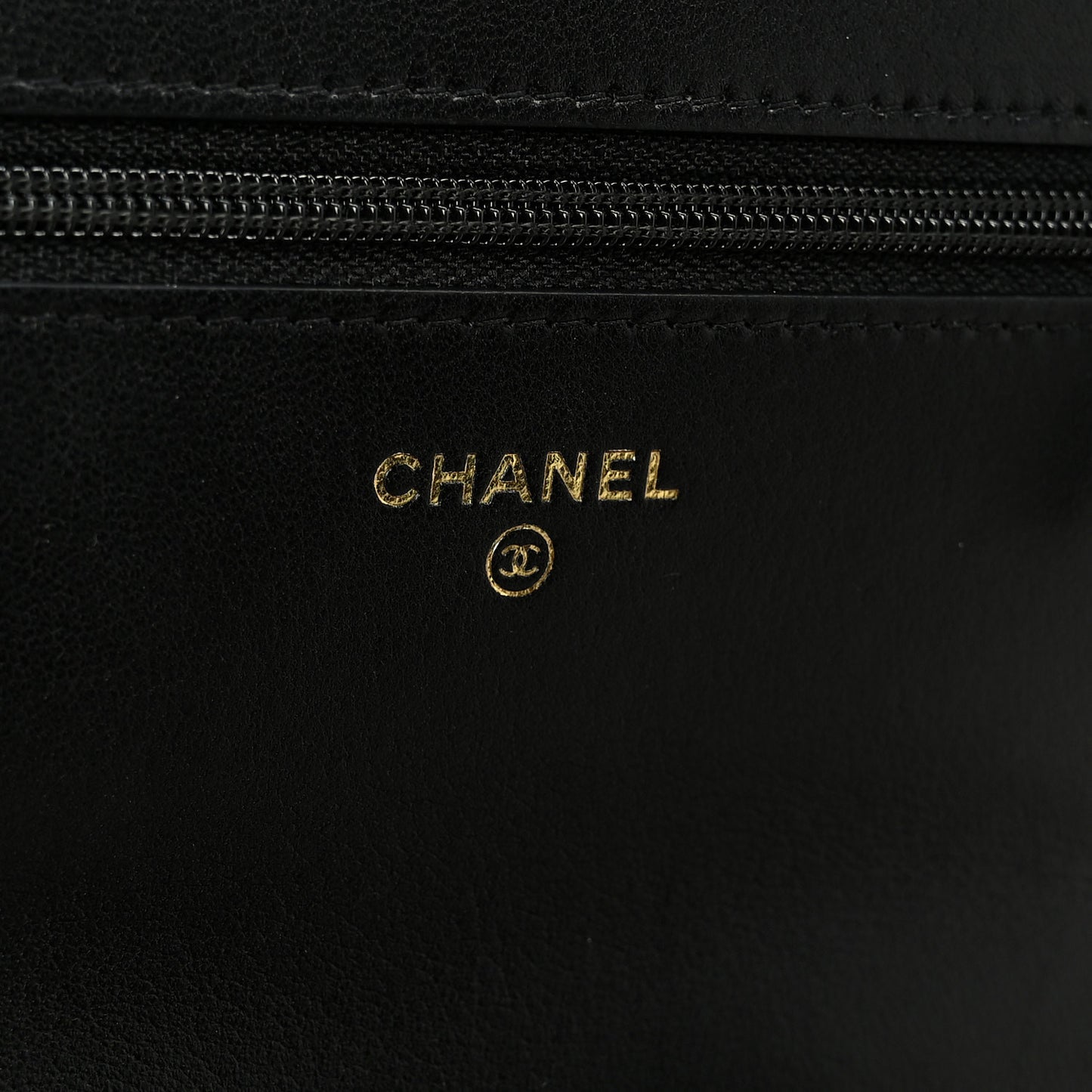Lambskin Quilted Chanel 19 Wallet On Chain WOC Black