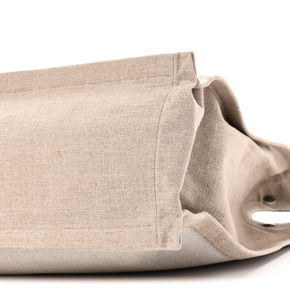 Saint Laurent Linen Calfskin Rive Gauche Tote Greggio Natural 9 of 9