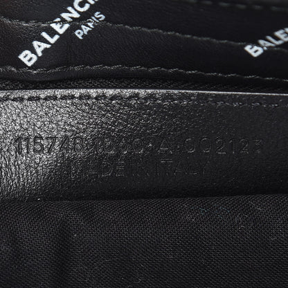 Balenciaga Veau Allover Logo Classic Hardware City Black White 7 of 10
