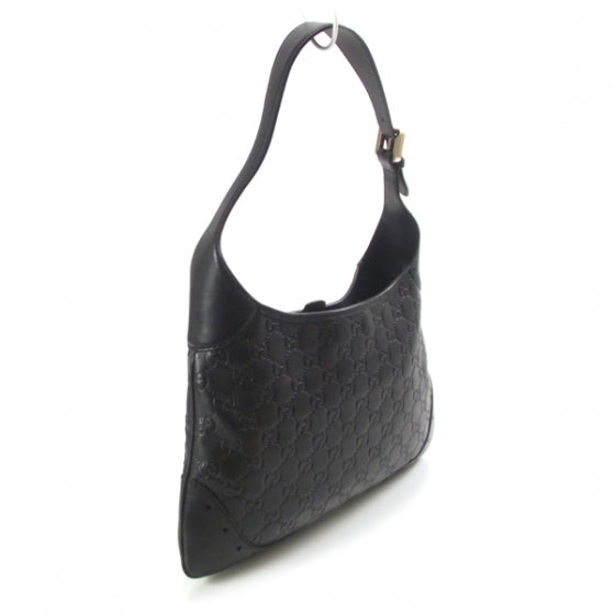 Guccissima Punch Hobo Black