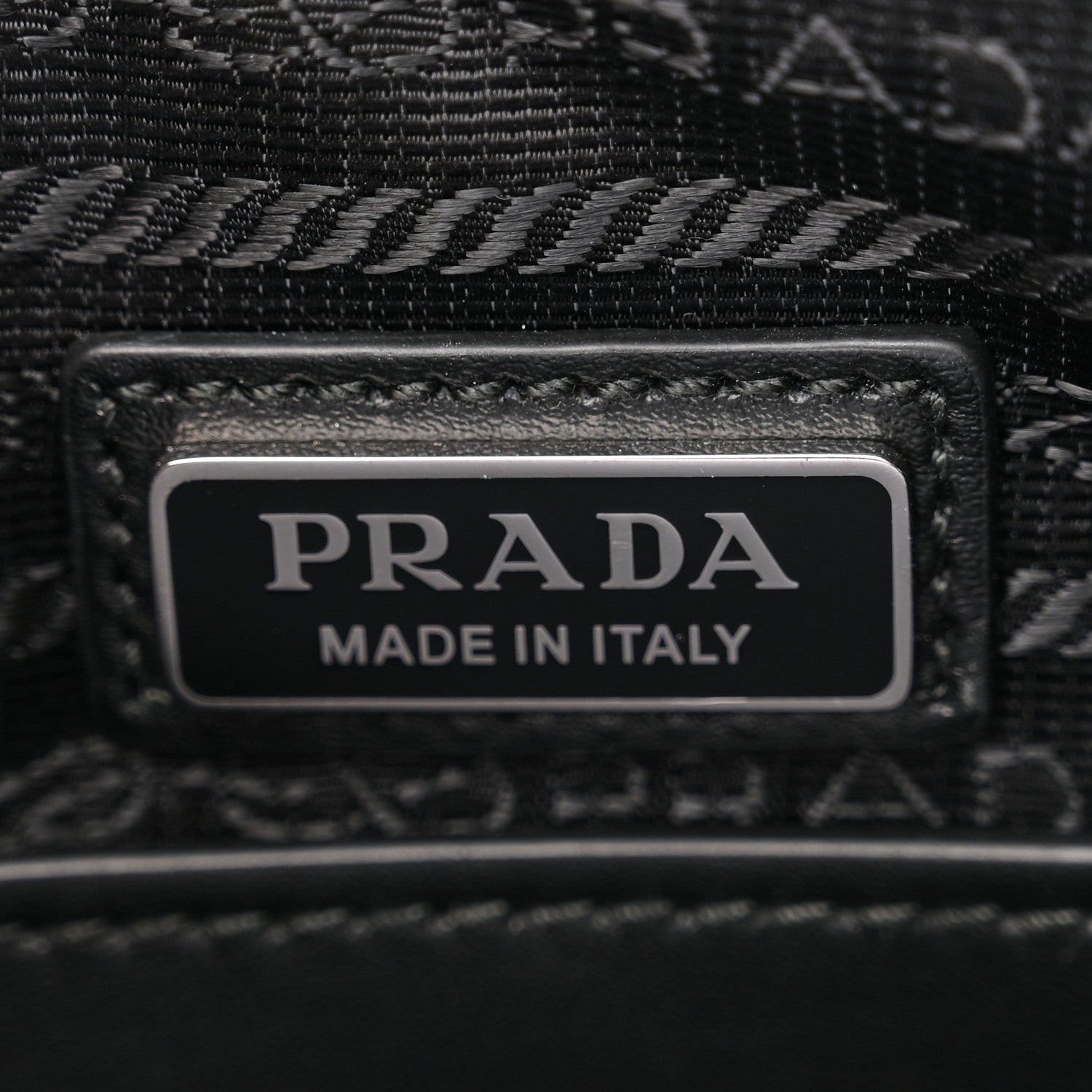 Prada Softy Calfskin Triangle Shoulder Bag Black 6 of 9