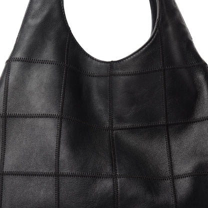 Chanel Calfskin Square Stitched Tassel Hobo Black 17 of 17