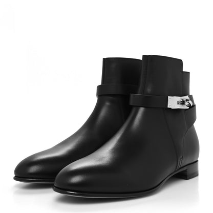 Hermes Calfskin Neo Low Boots 39 Black 3 of 10