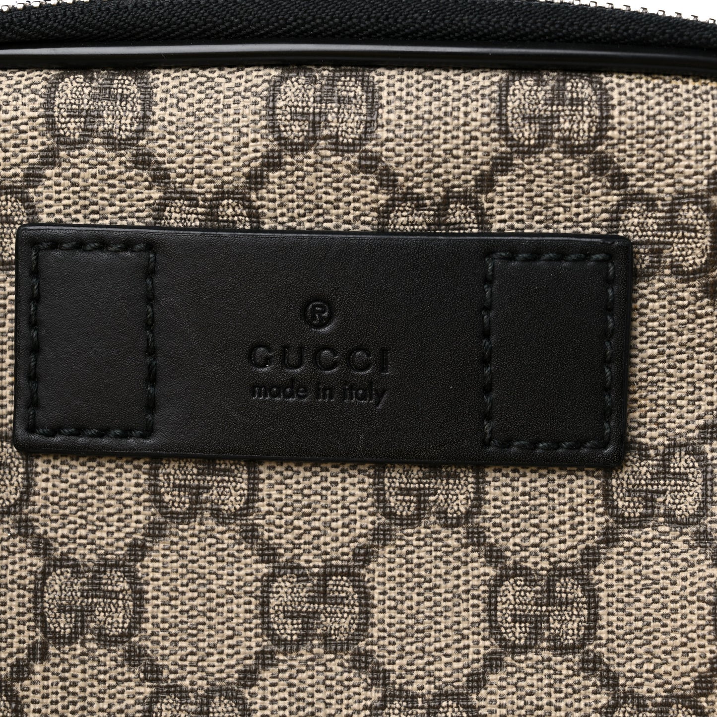 GG Supreme Monogram Web Belt Bag Black