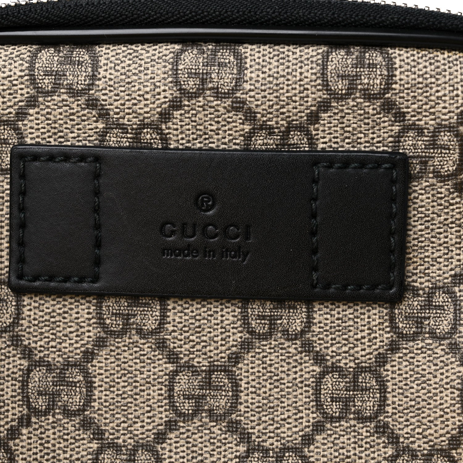Gucci GG Supreme Monogram Web Belt Bag Black 18 of 19
