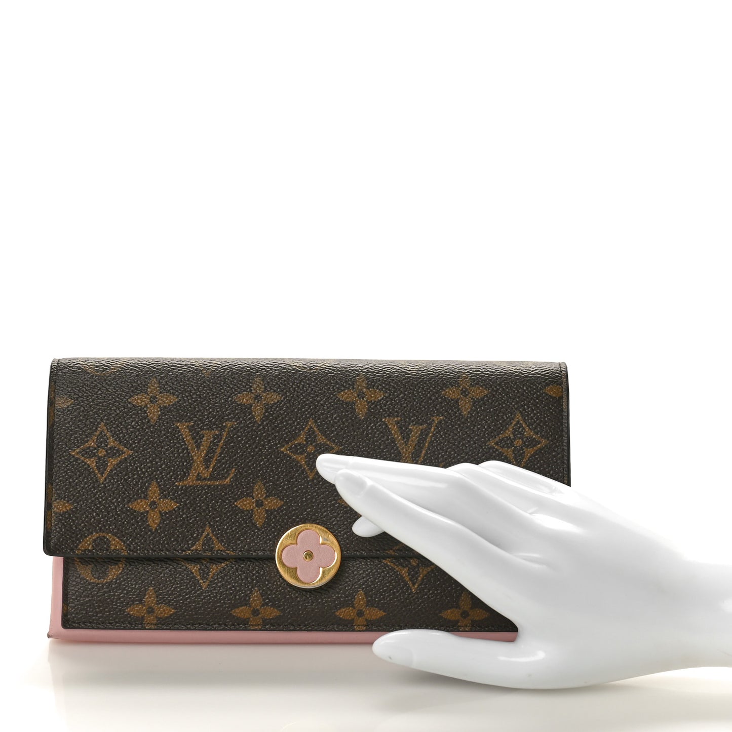 Monogram Flore Wallet Rose Ballerine