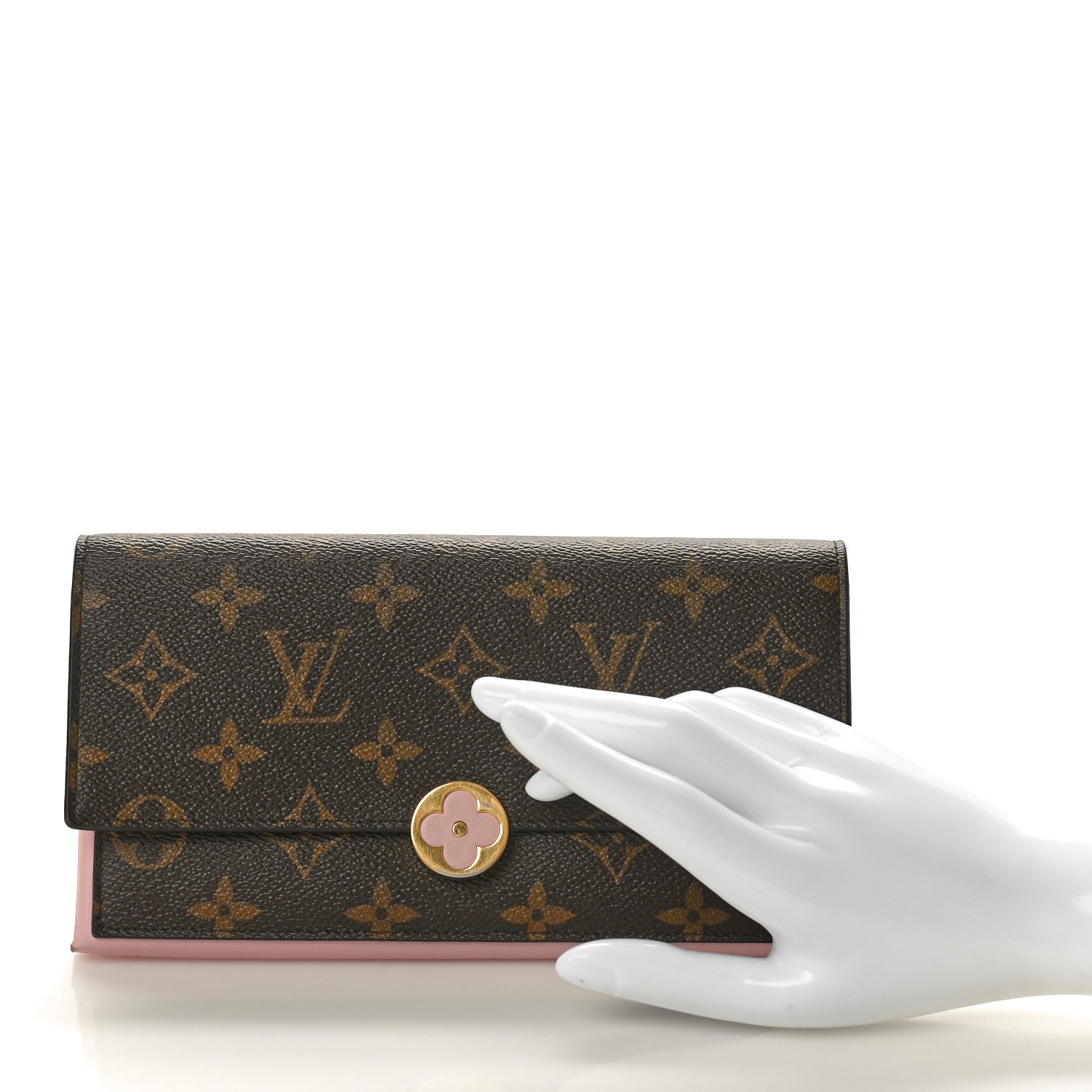 Louis Vuitton Monogram Flore Wallet Rose Ballerine 2 of 10