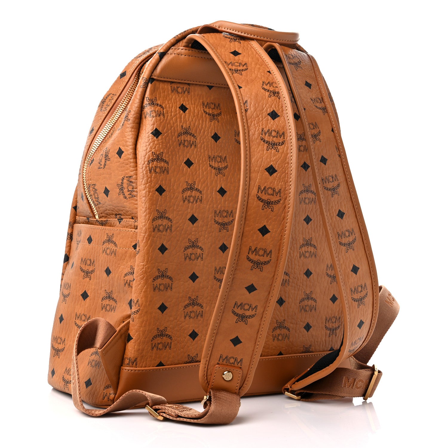 MCM Visetos Medium Stark Backpack Cognac 3 of 8