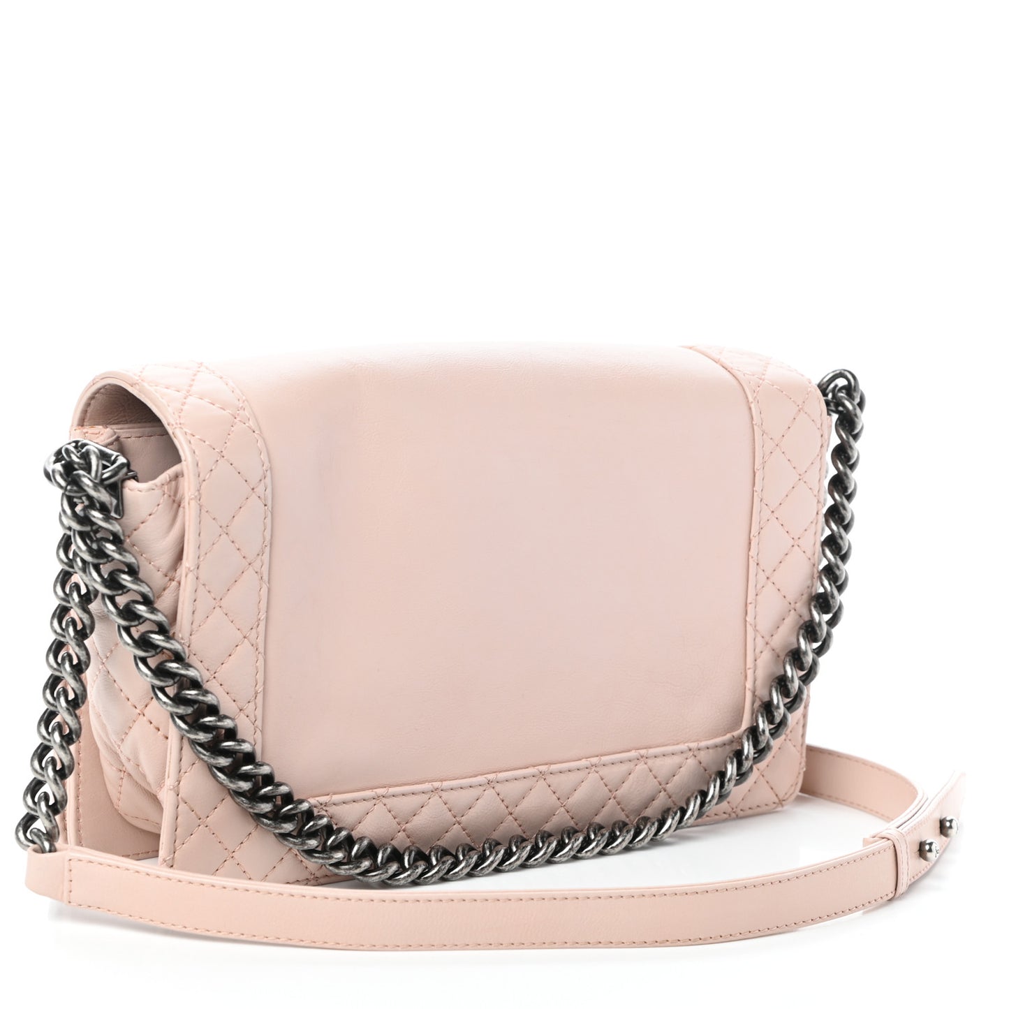 Calfskin New Medium Boy Reverso Flap Light Pink
