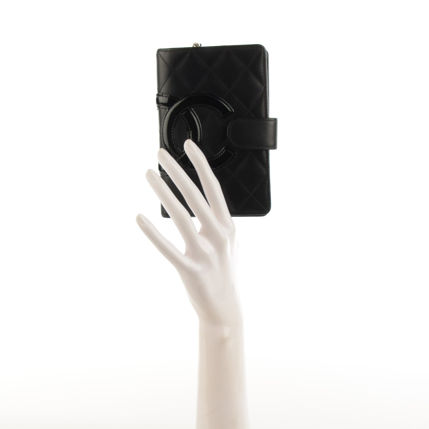Calfskin Cambon Zipped Pocket Wallet Black