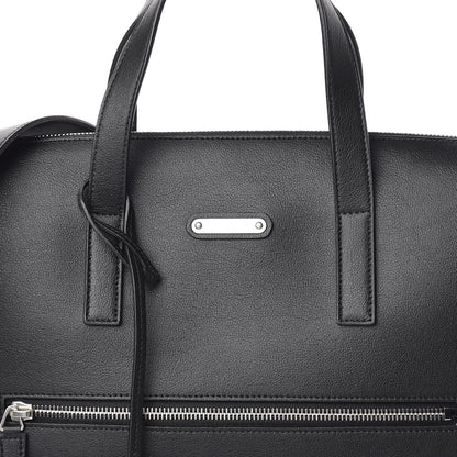 Saint Laurent Calfskin Bold Briefcase Black 8 of 10