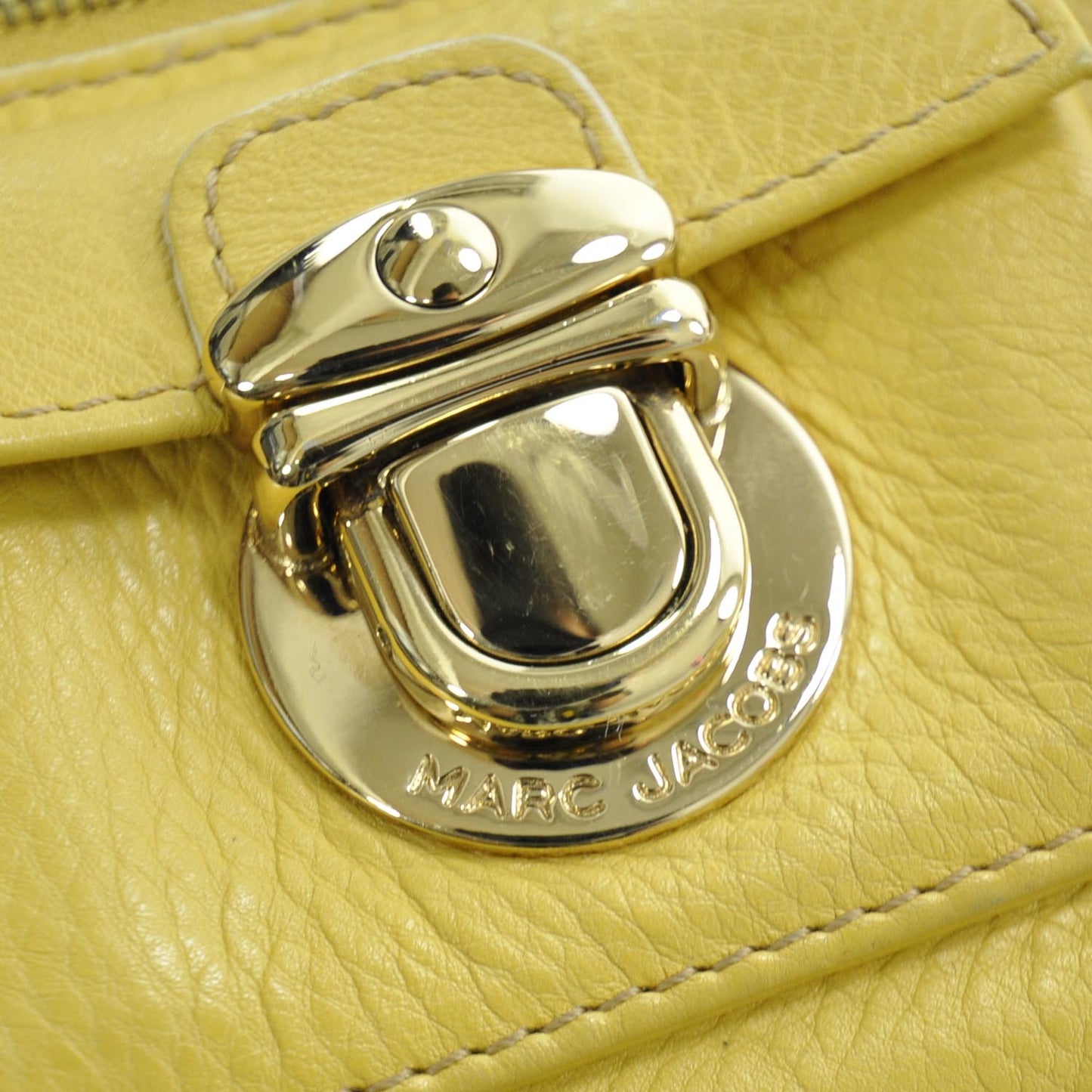 Leather Zip Clutch Wallet Yellow