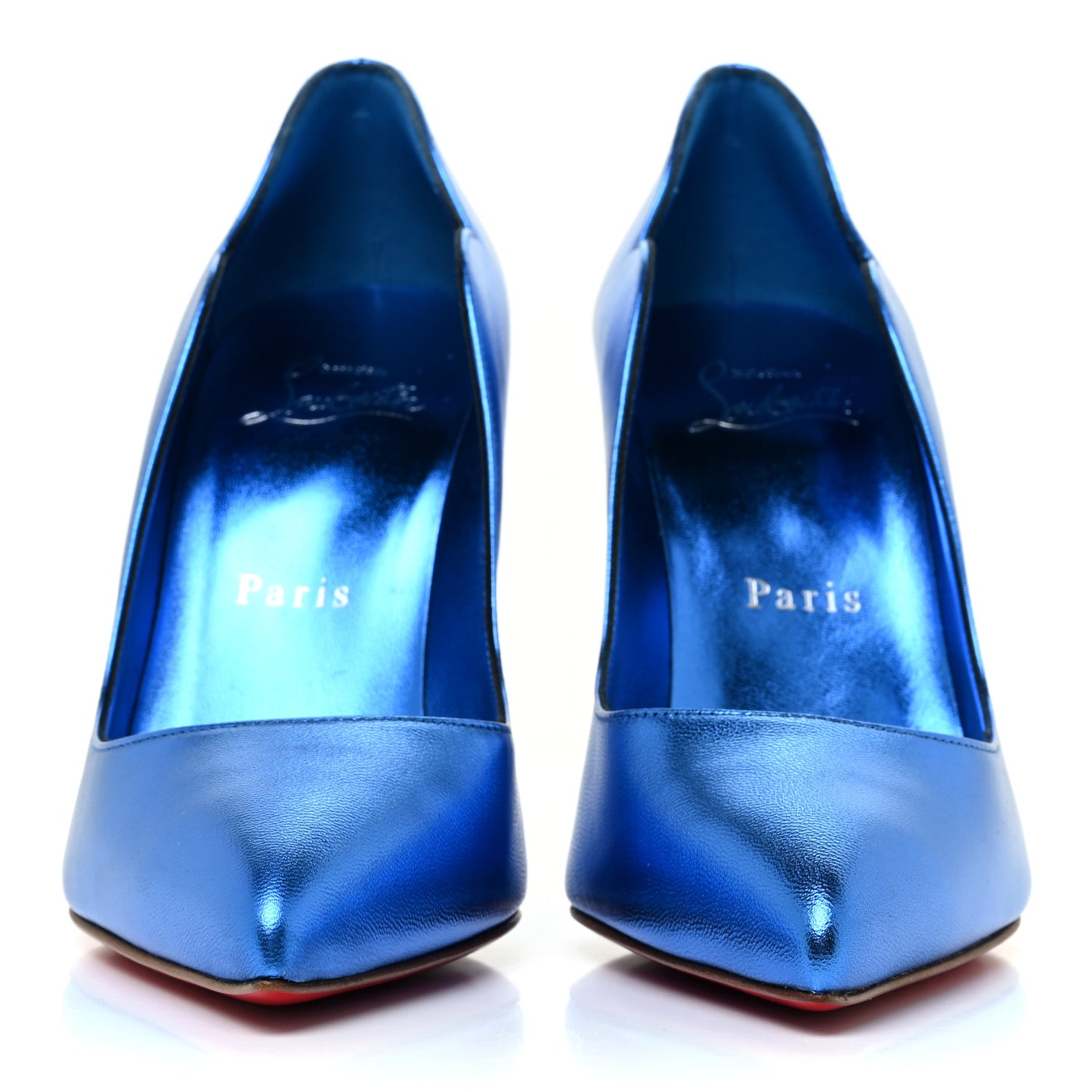 Metallic Patent Hot Chick 100 Pumps 35.5 Blue