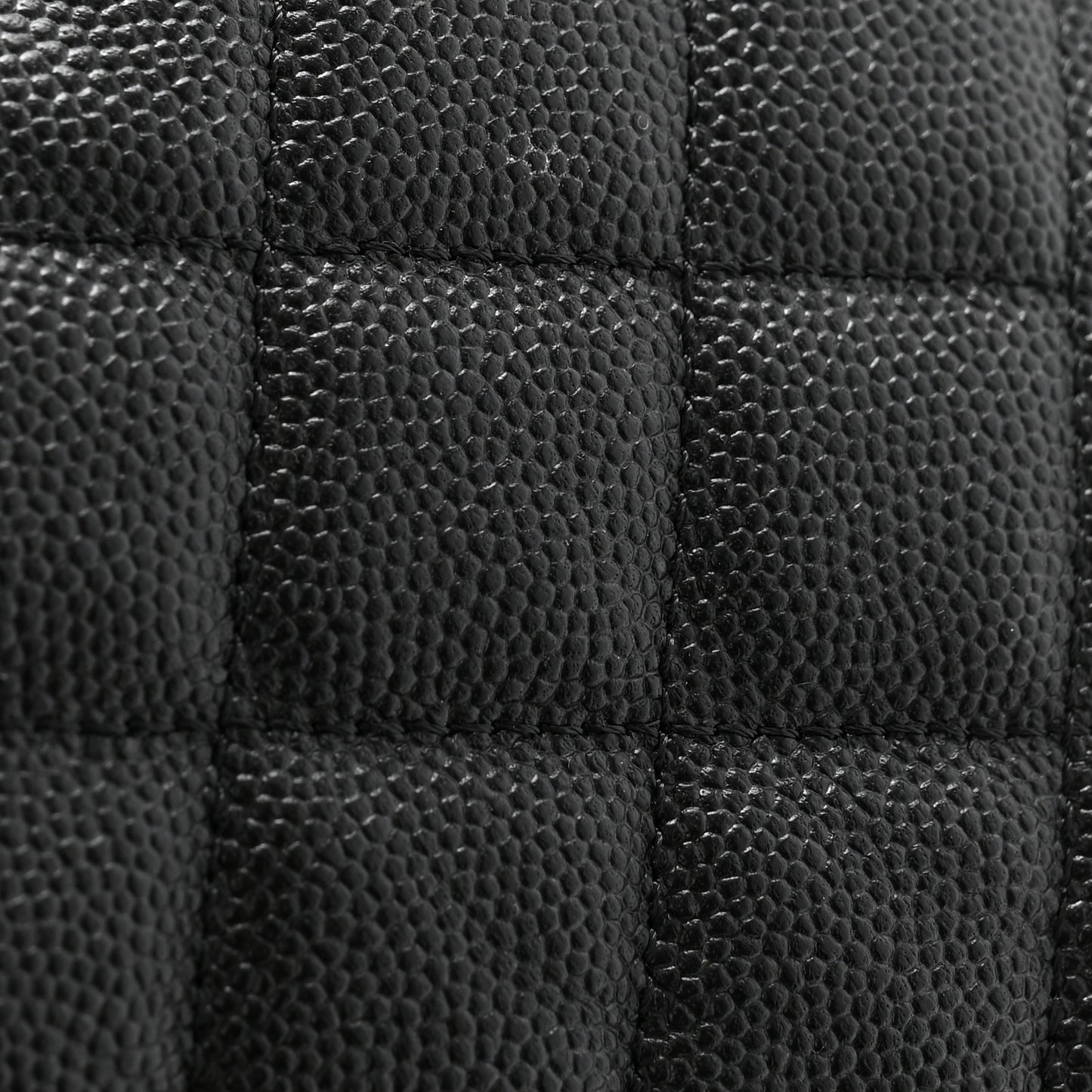 Caviar Quilted Mademoiselle Vintage Large Zip Pouch Black