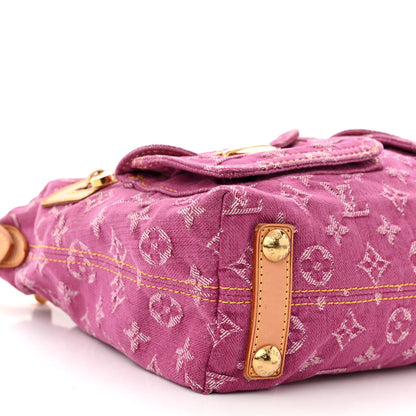 Louis Vuitton Denim Baggy PM Fuchsia 8 of 9