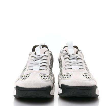 Chanel Suede Calfskin Embroidered CC Sneakers 40 Ecru Light Gray 2 of 8