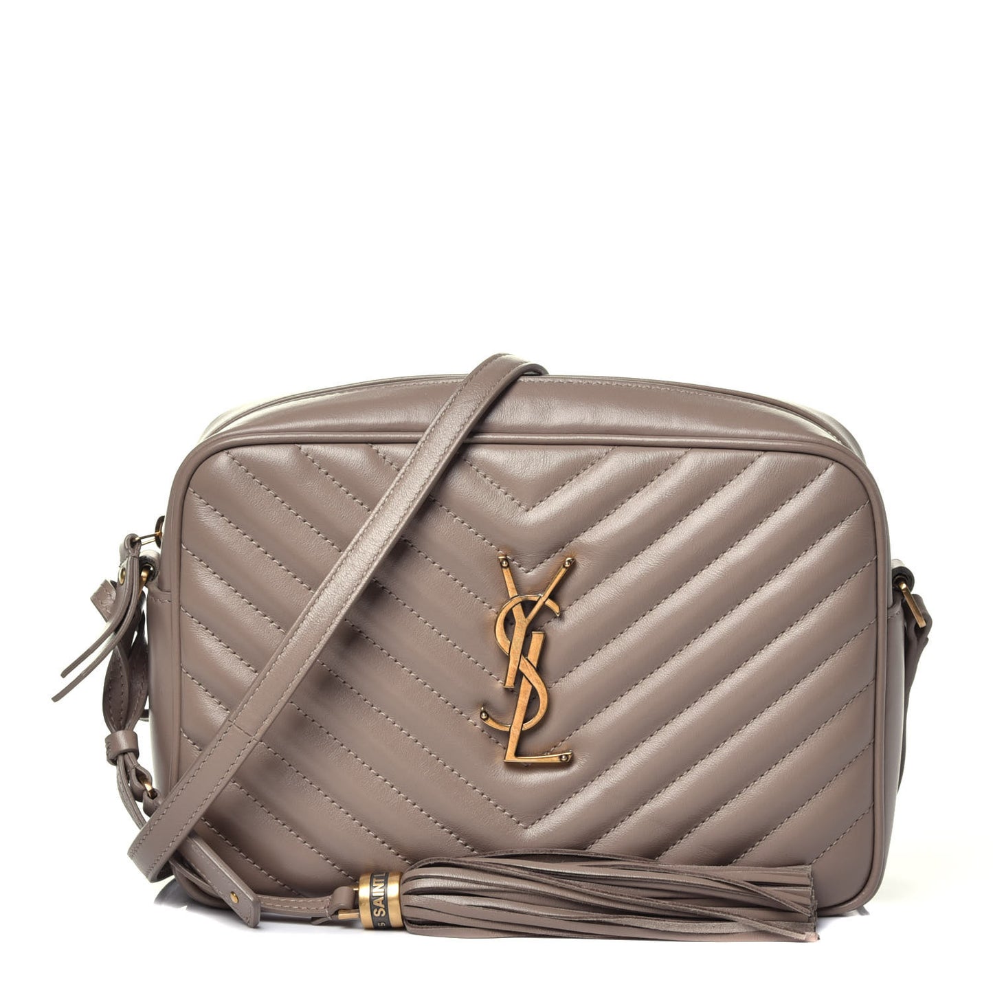 Calfskin Matelasse Monogram Lou Camera Bag Dusty Grey