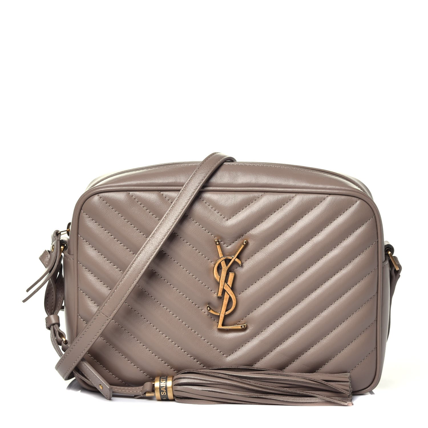 Saint Laurent Calfskin Matelasse Monogram Lou Camera Bag Dusty Grey 1 of 9