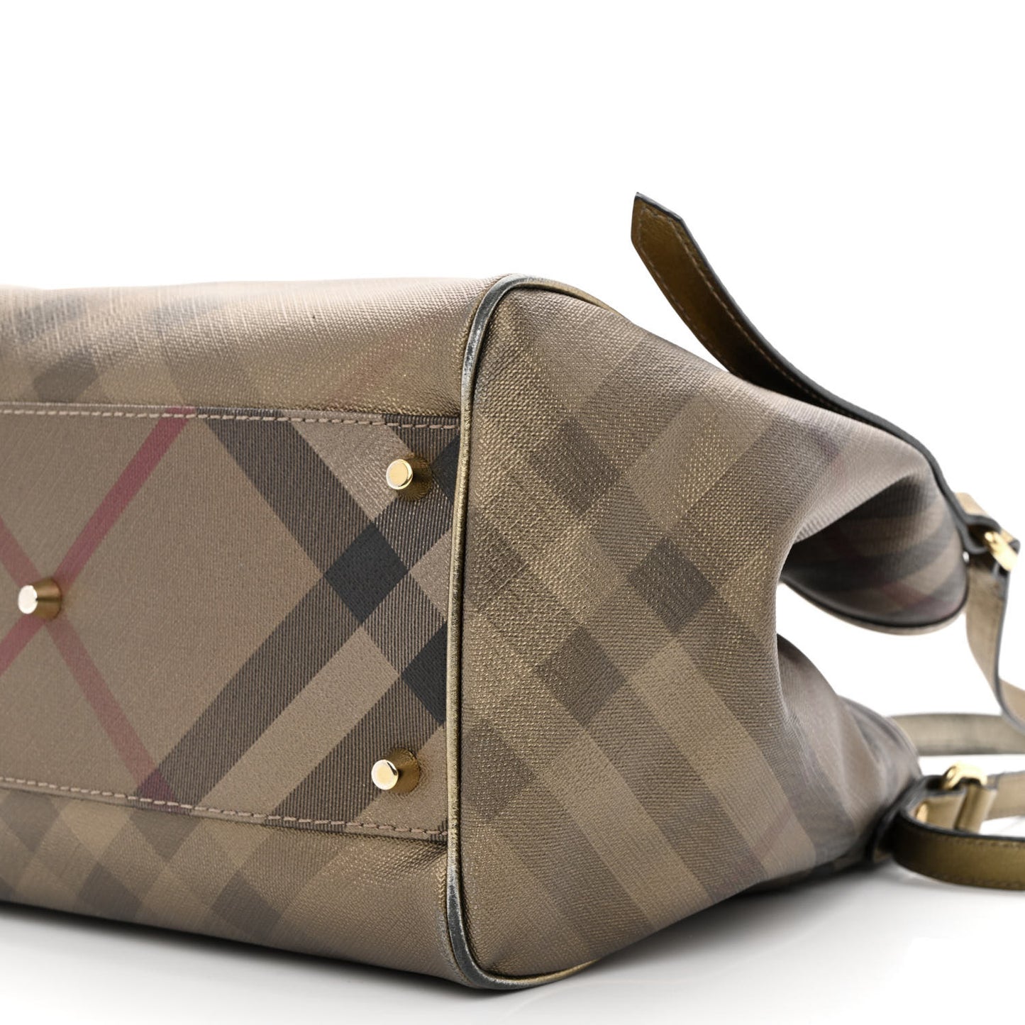 Metallic Check Small Canterbury Tote Gold