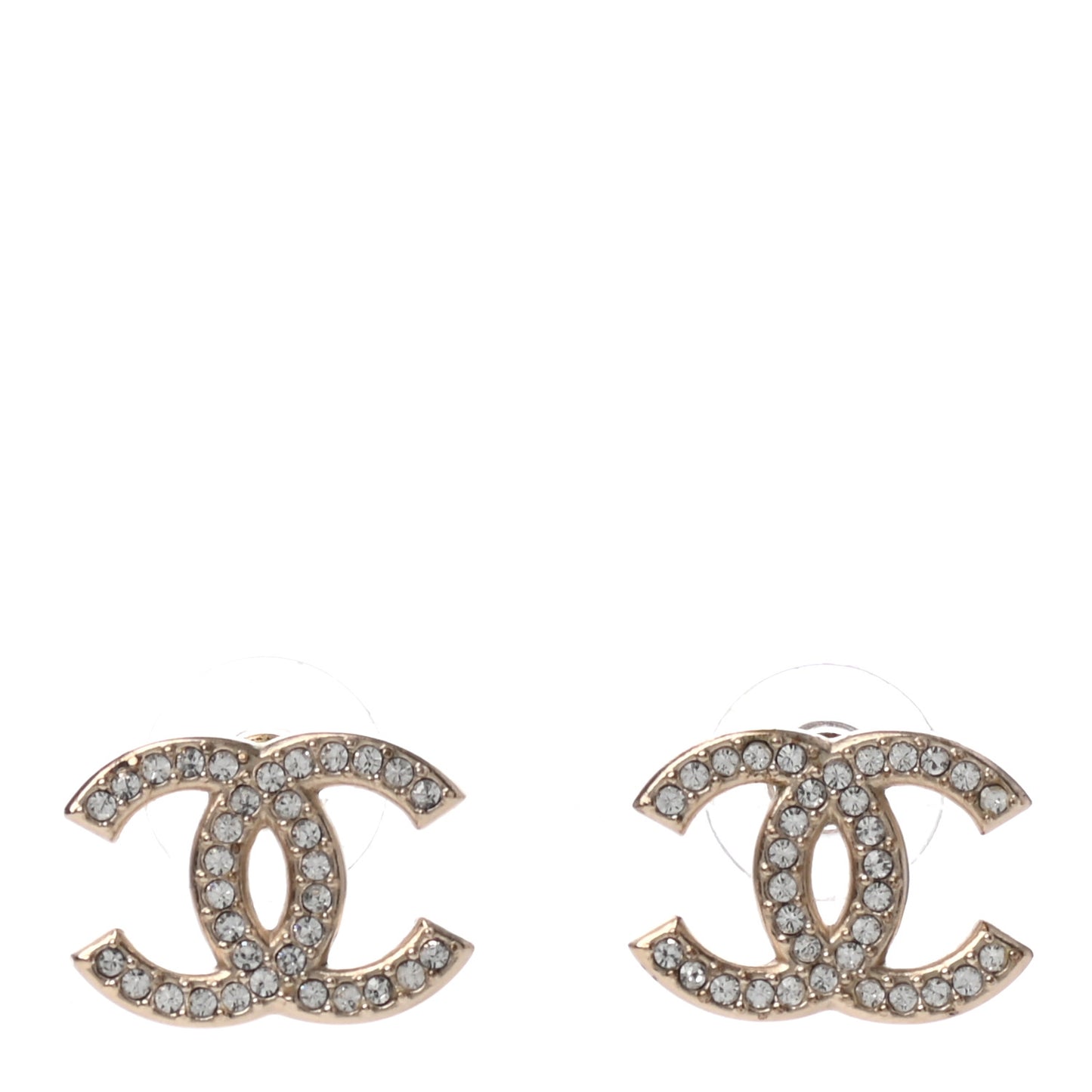 Crystal CC Earrings Gold