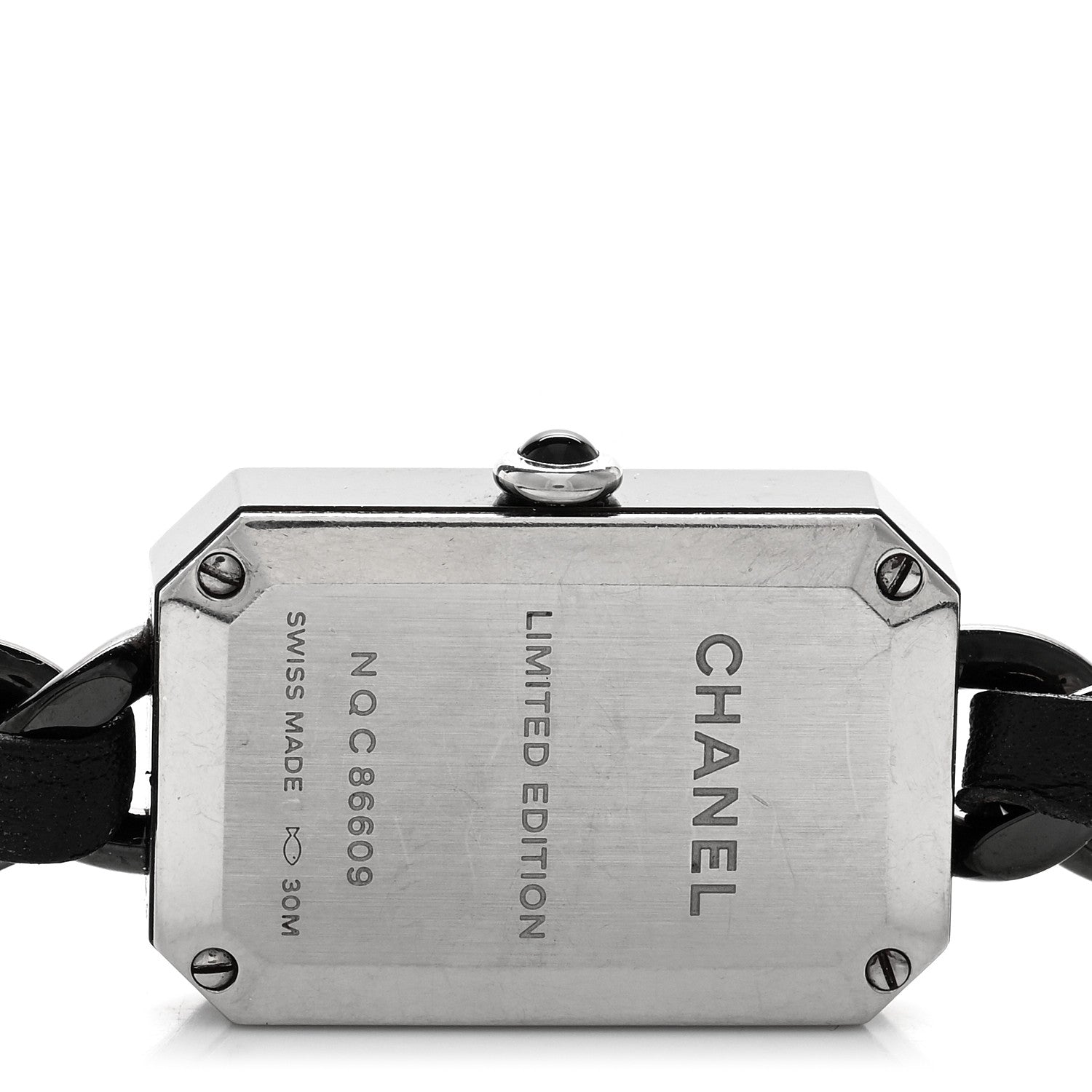 Chanel Stainless Steel Lambskin 16mm Premiere Rock Triple Row Quartz Watch Black 4 of 5