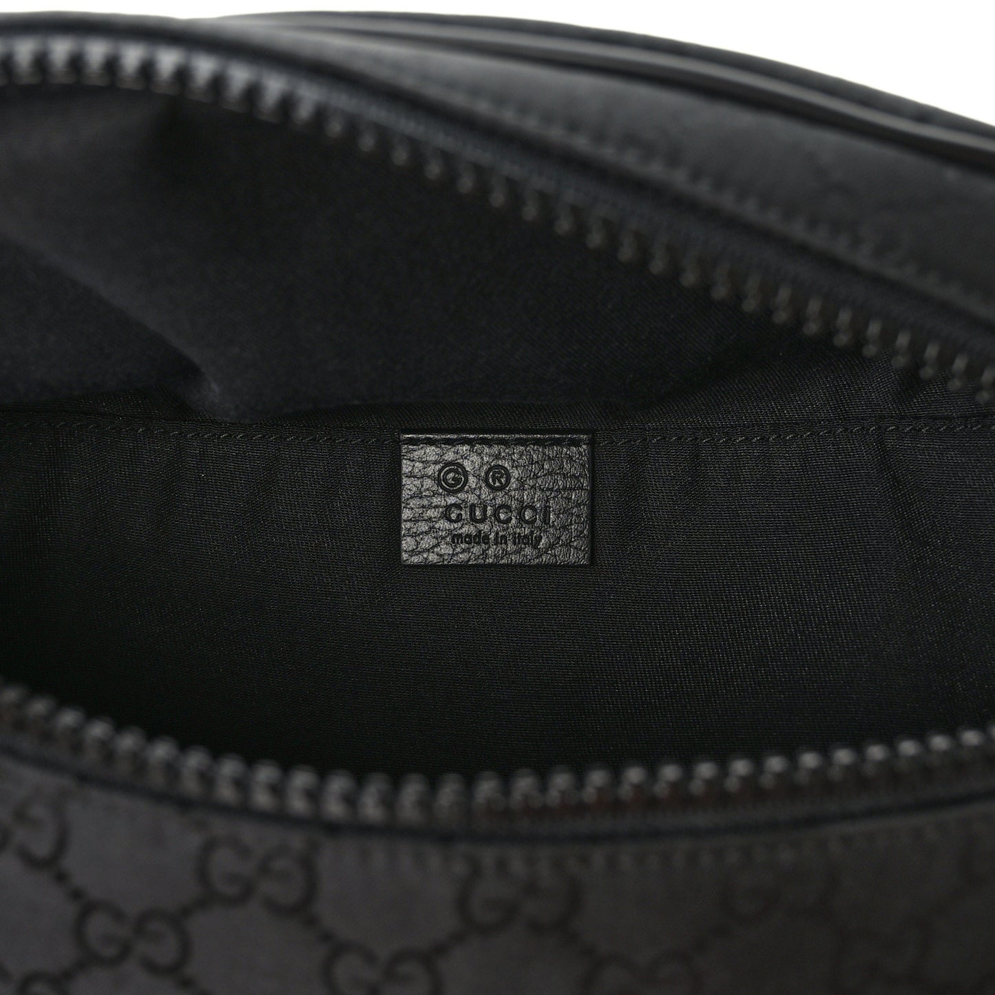 Nylon Monogram Fanny Pack Belt Bag Black