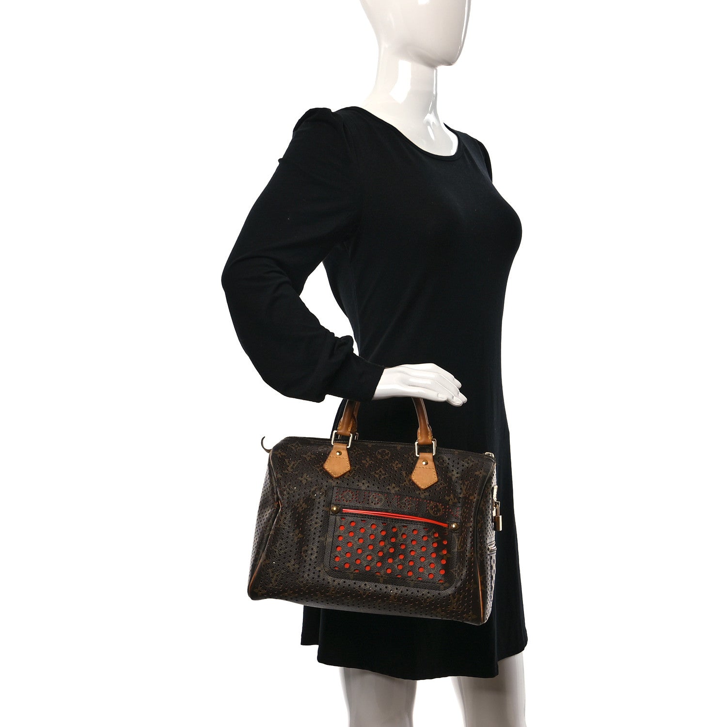 Louis Vuitton Monogram Perforated Speedy 30 Orange 2 of 14
