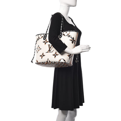 Louis Vuitton Monogram Giant Jungle Neverfull MM Ivory 2 of 10