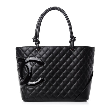 Chanel Calfskin Quilted Large Cambon Tote Black 1 of 10