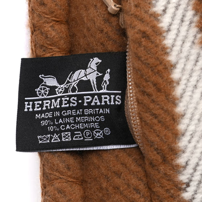 Hermes Wool Cashmere Avalon Pillow PM Ecru Camel 3 of 4