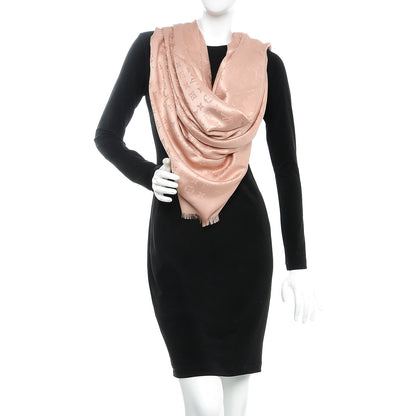 Louis Vuitton Silk Wool Monogram Shawl Natural 2 of 4